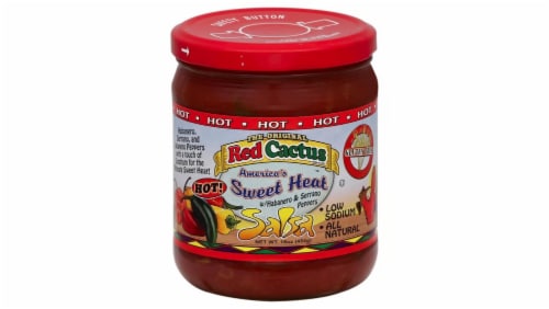 Red Cactus Hot Salsa Perspective: front