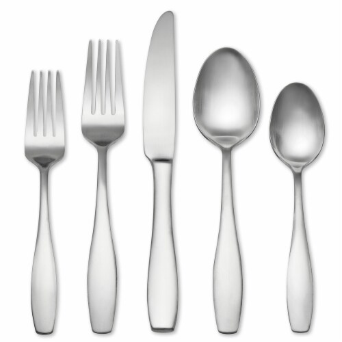 Hampton Forge Gordon Satin Flatware Set - Silver Perspective: front