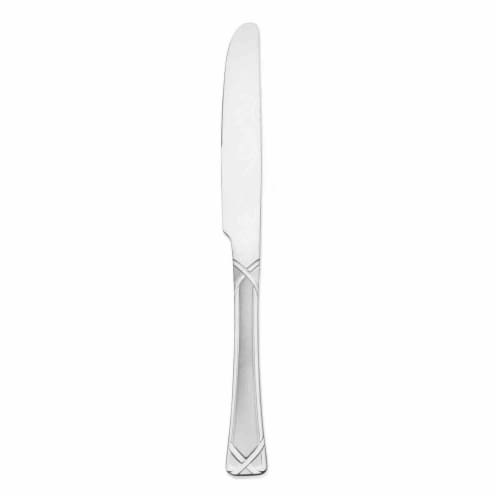 Hampton Forge Evansville Frosted Dinner Knives - Silver Perspective: front