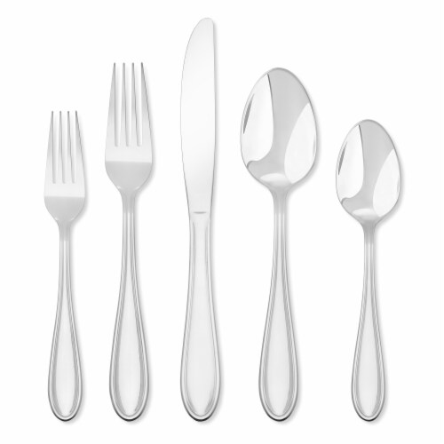 Hampton Forge Lincoln Flatware Set - Silver Perspective: front