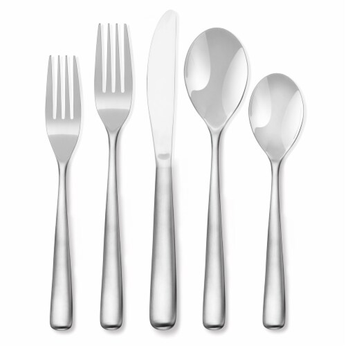 Hampton Forge Ella Satin Flatware Set - Silver Perspective: front