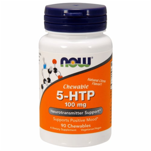 NOW Foods  5-HTP Chewable   Natural Citrus Perspective: front