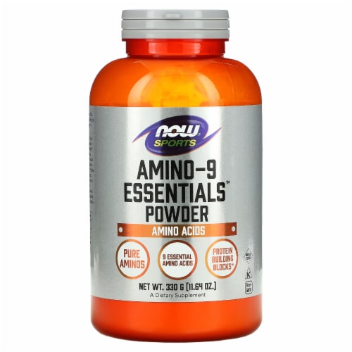 NOW Foods Sports Amino-9 Essentials Powder - 11.64 oz (330 g) Perspective: front