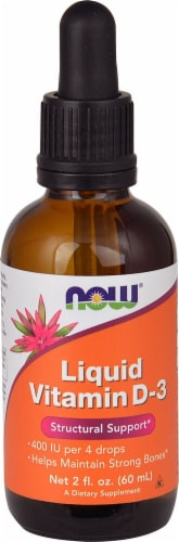 NOW Foods Liquid Vitamin D-3 Perspective: front