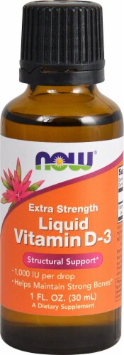 NOW Foods Extra Strength Liquid Vitamin D3 Perspective: front