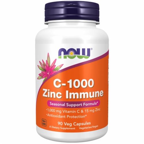 Now® C-100 Zinc Immune Dietary Supplement Perspective: front