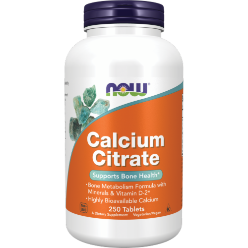 NOW Foods Calcium Citrate Tablets Perspective: front