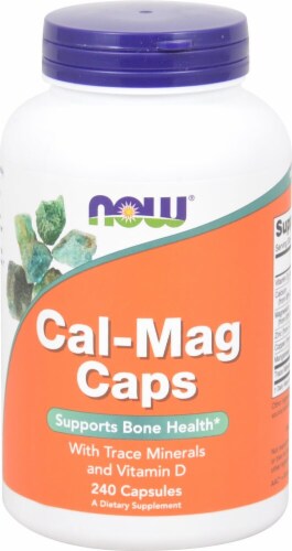 NOW Foods Cal-Mag Caps Capsules Perspective: front
