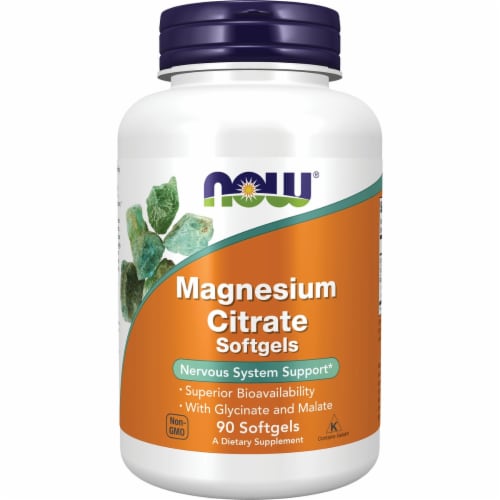 NOW Foods Magnesium Citrate Softgels 400 mg 90 Sgels Perspective: front