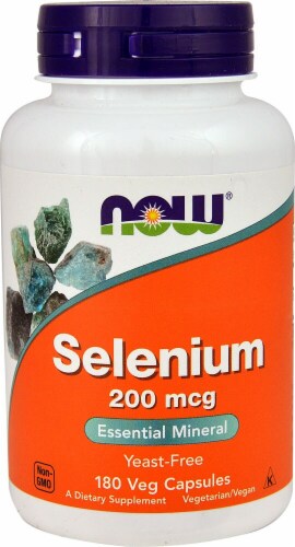 NOW Foods Selenium 200mcg Veg Capsules Perspective: front