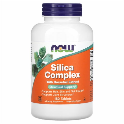 NOW   Silica Complex with Horsetail Extract Perspective: front