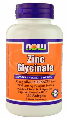 NOW Foods  Zinc Glycinate Perspective: front