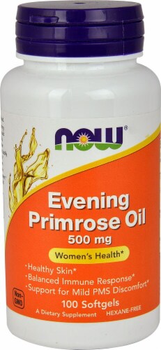 NOW Foods Evening Primrose Oil Softgels 500mg Perspective: front
