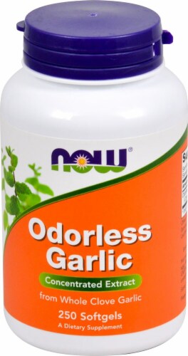 NOW Foods Odorless Garlic Concentrated Extract Softgels Perspective: front