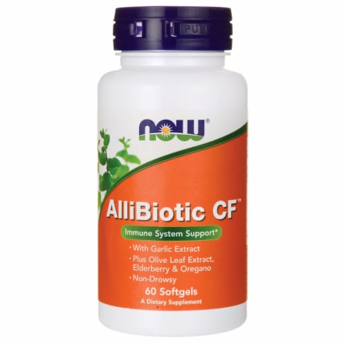 NOW Foods AlliBiotic CF Softgels Perspective: front