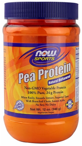 NOW   Sports Pea Protein   Natural Unflavored Perspective: front