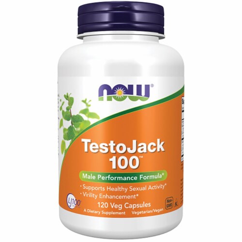 NOW Foods Testojack 100 120 Veg Caps Perspective: front
