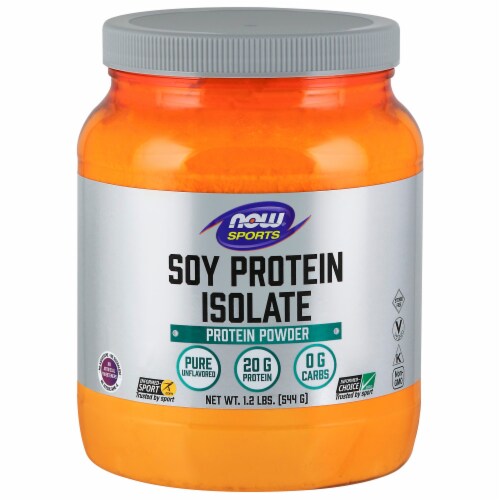 NOW Sports Soy Protein Isolate Protein Powder Perspective: front