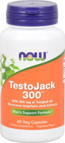 NOW Foods TestoJack 300 Veg Capsules Perspective: front