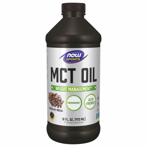 NOW Foods NOW Sports Chocolate Mocha Weight Management MCT Oil Perspective: front