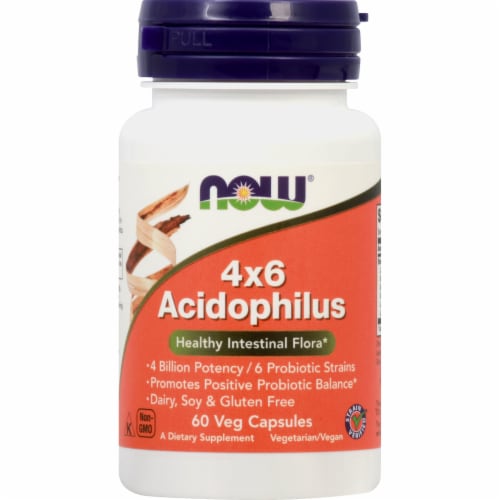 NOW Foods Acidophilus 4 X 6 Perspective: front