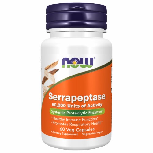 NOW Serrapeptase 60,000 SU Perspective: front
