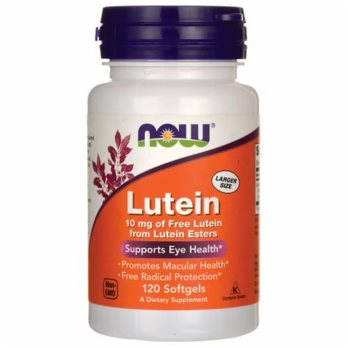 NOW Foods Lutein Softgels 10mg Perspective: front
