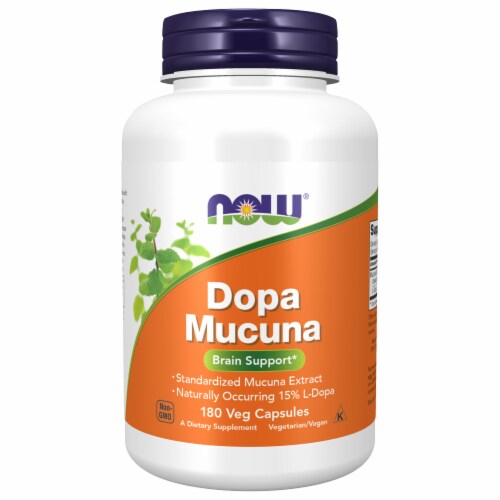 NOW Dopa Mucuna Brain Support Perspective: front