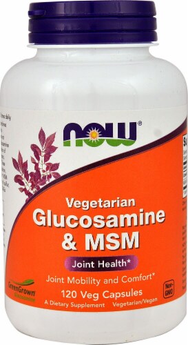 Now Vegetarian Glucosamine & MSM Veg Capsules Perspective: front