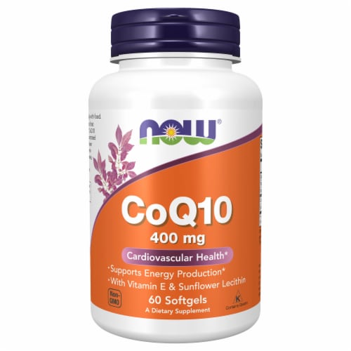 NOW® Foods CoQ10 Perspective: front