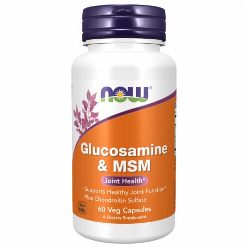 Now Glucosamine & MSM Vegetarian Capsules Perspective: front