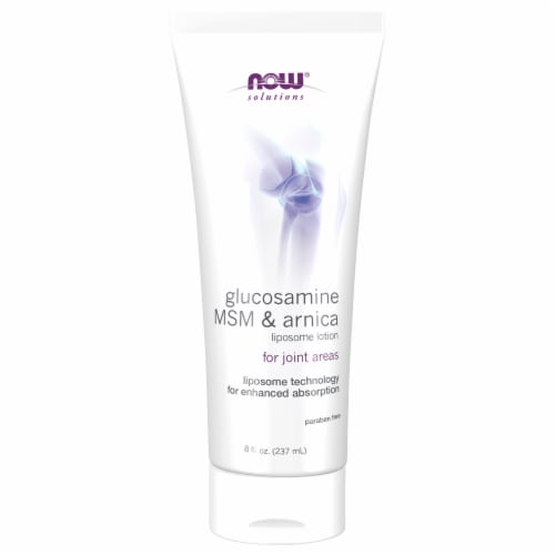 NOW® Foods Solutions Glucosamine MSM & Arnica Liposome Lotion Perspective: front