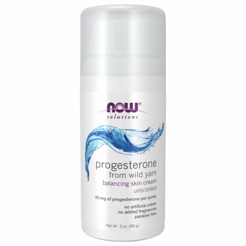 NOW® Solutions Natural Progesterone Cream Unscented Perspective: front