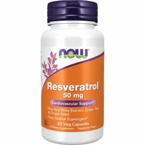 NOW Foods  Natural Resveratrol Perspective: front