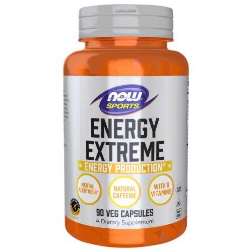 NOW Foods NOW Sports Energy Extreme Veg Capsule Perspective: front