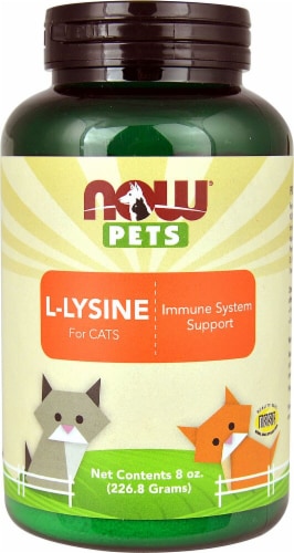 NOW® L-Lysine Powder For Cats Perspective: front