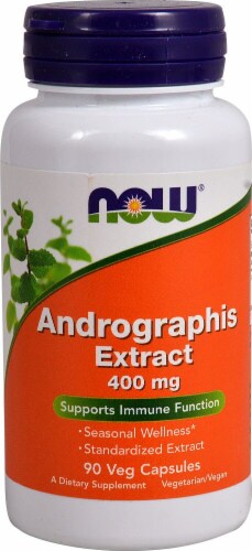 NOW Foods Andrographis Extract Veg Capsules 400mg Perspective: front