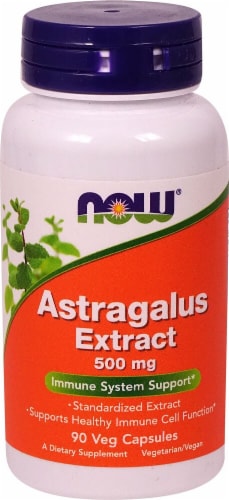 NOW Foods Astragalus Extract Veg Capsules 500mg Perspective: front