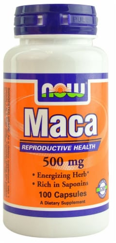 NOW Foods Maca Capsules 500mg Perspective: front