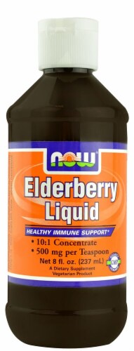 NOW Foods  Elderberry Liquid Perspective: front