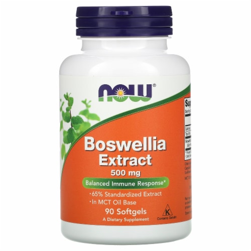 NOW Foods Boswellia Extract Softgels 500mg Perspective: front