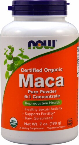 NOW   Certified Organic Maca Perspective: front