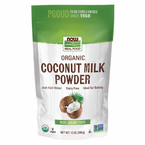NOW Foods Organic Coconut Milk Powder Perspective: front