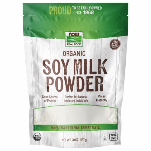NOW   Organic Soy Milk Powder Perspective: front