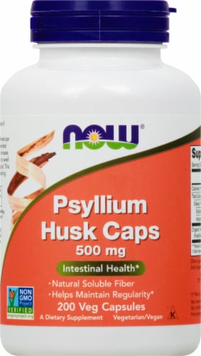 NOW Psyllium Husk Caps 500mg Perspective: front