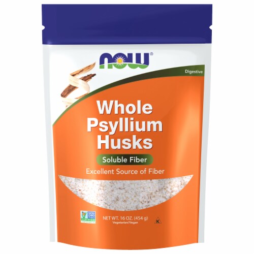 NOW® Foods Whole Psyllium Husks Perspective: front
