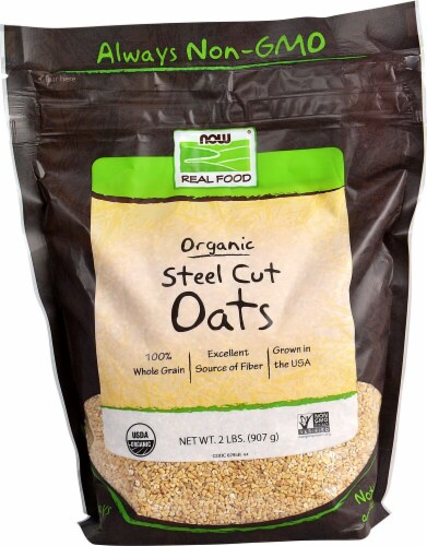 NOW   Real Food™ Organic Steel Cut Oats Perspective: front