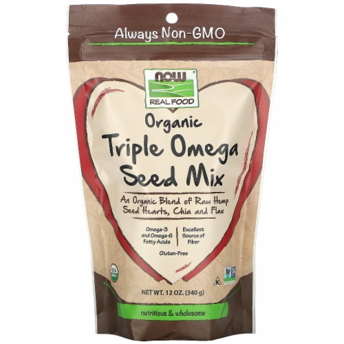 NOW   Real Food™ Organic Triple Omega Seed Mix Perspective: front