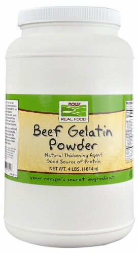 NOW  Real Food Beef Gelatin Powder Perspective: front