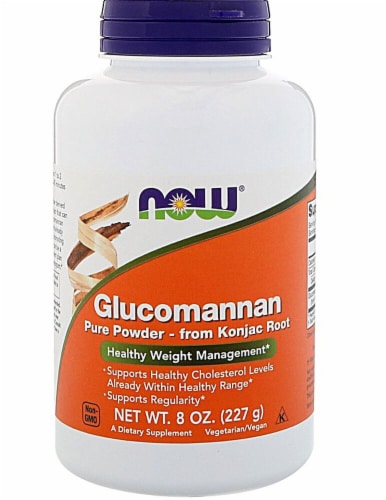 NOW Foods  Glucomannan Pure Powder Perspective: front